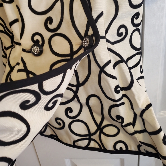 AJ BARI VINTAGE WHITE AND BLACK JACKET S SM - Picture 10 of 10